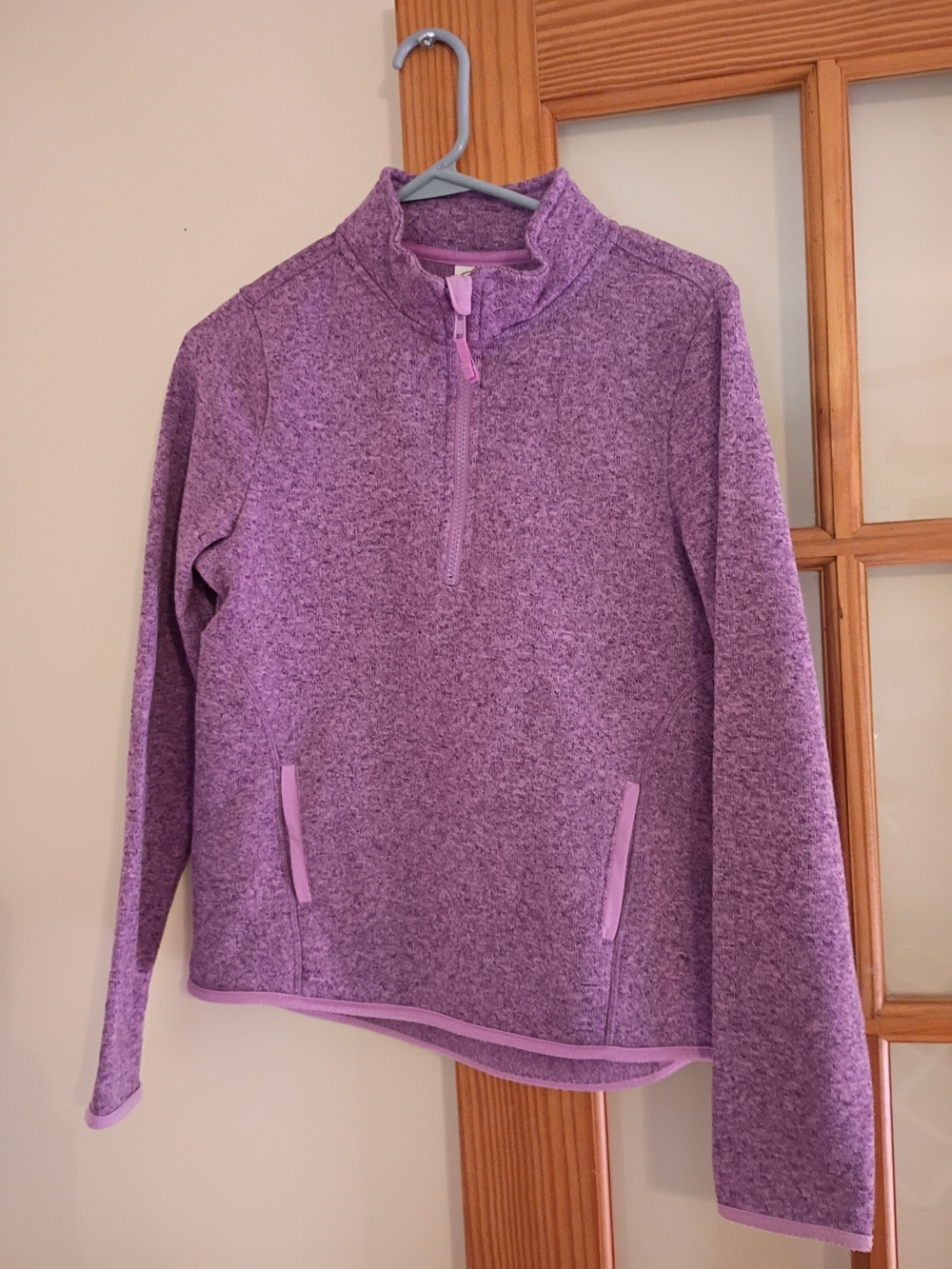 Athletic Works Purple Half-Zip Pullover Sweater